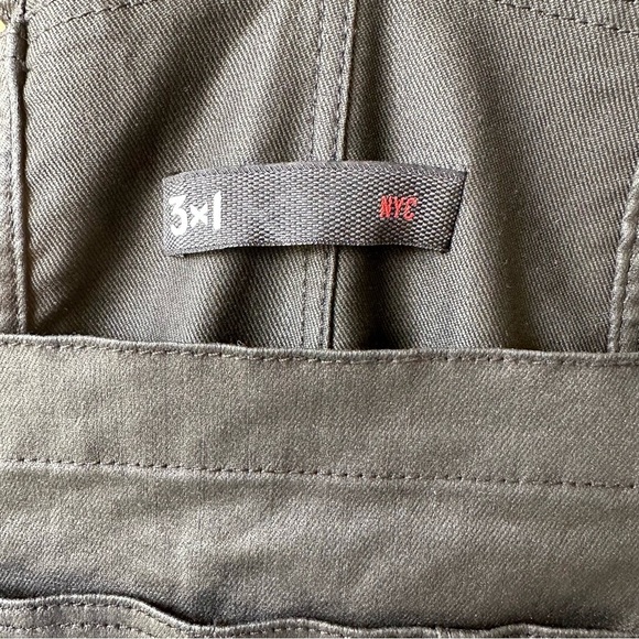 3x1 Black Denim Waxed Shiny Skinny Overalls - Picture 9 of 16